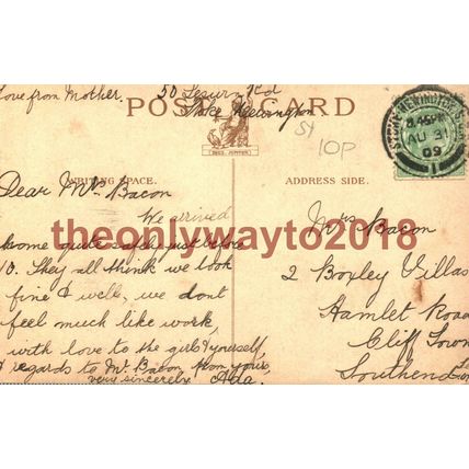 Virginia Water & Prince Eddys Brig, Surrey, Langsdorff Postcard, 1909