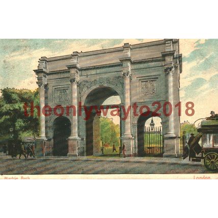 Marble Arch, London, Postcard, 1907