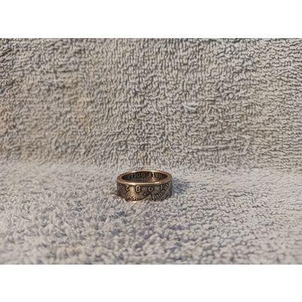 1982 Kennedy Half Dollars size 11-1/2 coin ring handmade mixed metals (A)