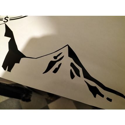 2 x Talbot Express T Logo Decal, Sticker over a Mountain, Large 21in x 10in