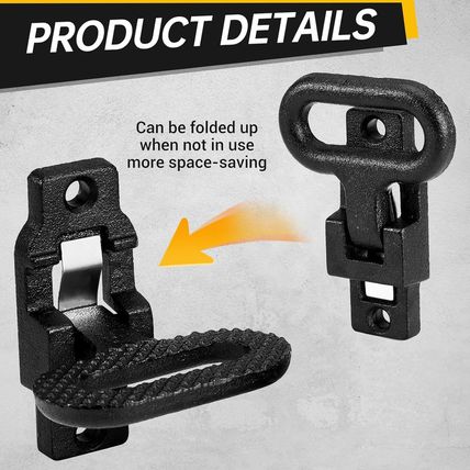 4 Pack Black Folding Safety Step Steel Heavy-Duty Fold down Utility Body Step Gr