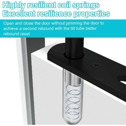 Saloon Door Hinges Kit, Double Swing Hinges, Self-Return Swinging Door Hinge, St