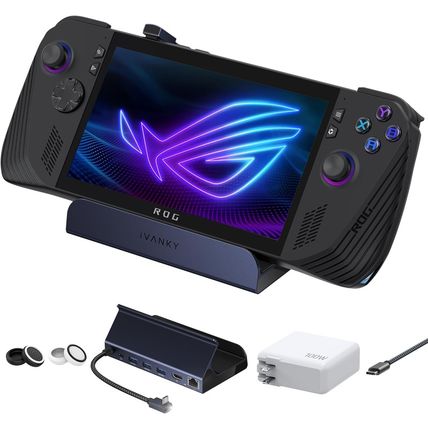 Ivanky Legion Go/Rog Ally/Steam Deck Dock with 100W PD Charger, 8-In-1 Hub Docki