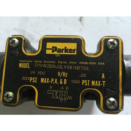 PARKER D1VW2ENJGLV581XB755 HYDRAULIC VALVE, 3000/1500 psi ,SM
