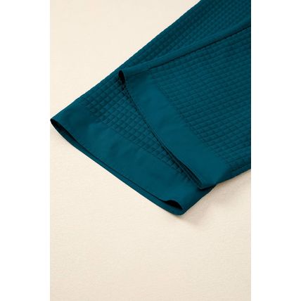 Skobeloff Waffled Textured Raw Edge Patchwork 2pcs Loose Pant Set