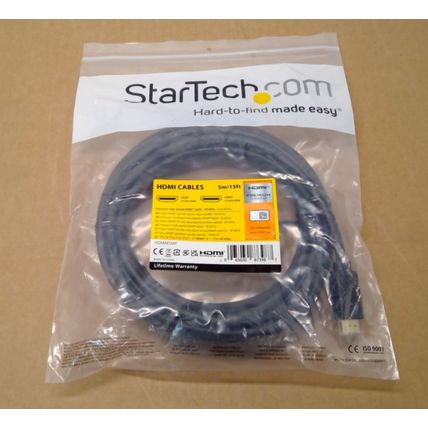 StarTech HDMM5MP 5m 15ft High Speed Ultra HD 4K 60Hz HDMI 2.0 Cable W/Ethernet