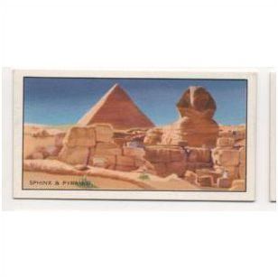 1954 Beaulah's of Boston Marvels of the World Trade card # 23 Sphinx & Pyramid