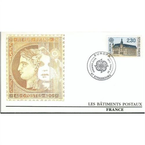 France FDC 1990 - SG 2978-2979 - Europa Post Office Buildings x 2 covers