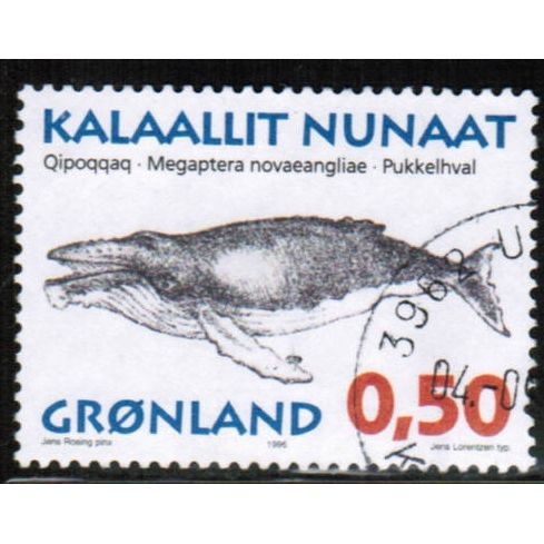 1996 Greenland Sc# 304 used - Humpback whale 0.50kr