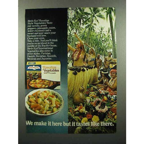 1972 Birds Eye Hawaiian Vegetables with Pineapple Ad