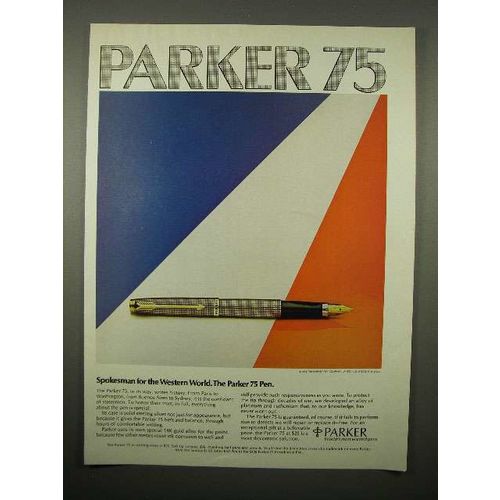 1973 Parker 75 Pen Ad - Spokesman for Western World