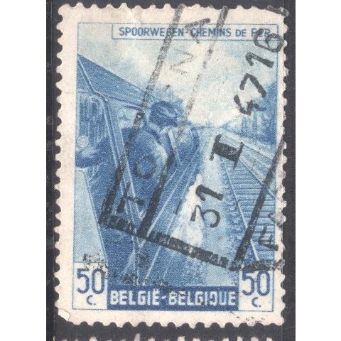 Belgium 1945 - 50c blue parcel post - Engine Driver - used