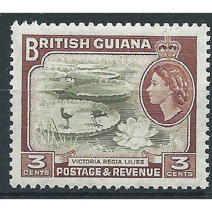British Guiana 1954 SG333 3c Brown-Olive & Red-Brown Mounted Mint .. ..