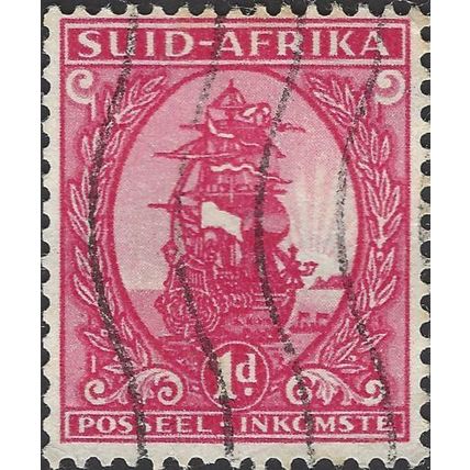 SOUTH AFRICA, SEA, Sailing Ship Dromedary, afrikaans, red 1943, 1d