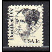 Used 1844 1c Dorothea Dix Fine CA0962