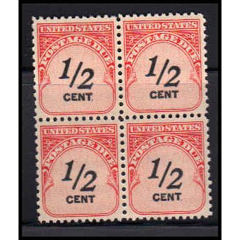 J88 1/2c Postage Due Fine MNH Blk/4 O7066