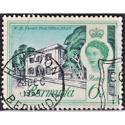 BERMUDA, 1962-68 6d Perot's Post Office, SG 168 (Scott 180), used.