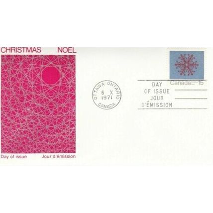 Canada 1971 Christmas Set of 4 FDC Ottawa cancel with encl Unaddressed VGC