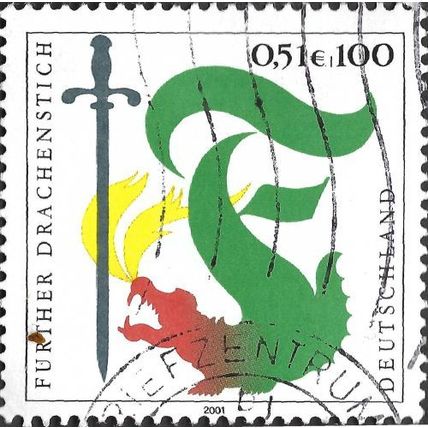 GERMANY, Dragon Lancing Festival, white 2002, 0.51, 100pf