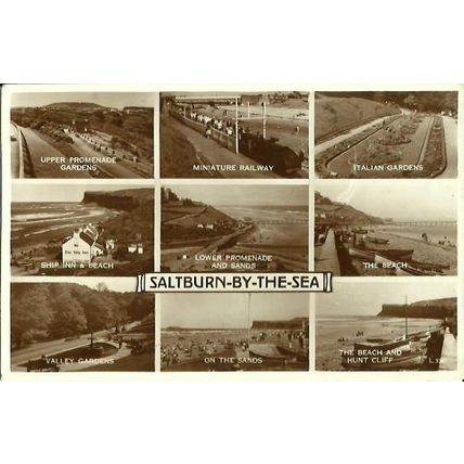 Yorkshire SALTBURN Multi-View Postcard (Valentine L.3361)