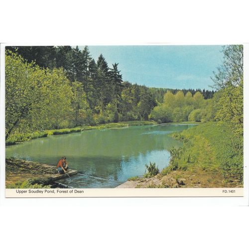 Upper Soudley Pond Forest of Dean Gloucestershire Postcard 1401