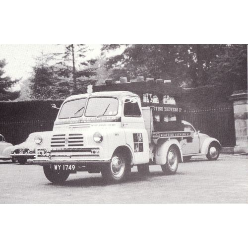 Postcard Bedford CA Scottish Brewers Advertising Vehicle Billingham Motor Cards