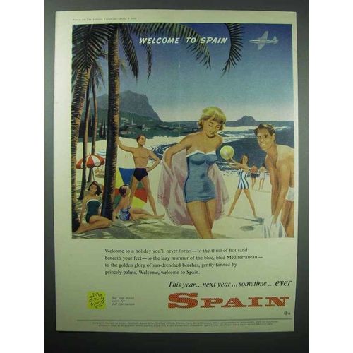 1958 Spain Tourism Ad - Welcome to Spain