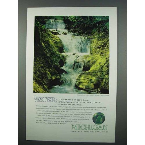 1962 Michigan Tourism Ad - Sable Falls, Grand Marais