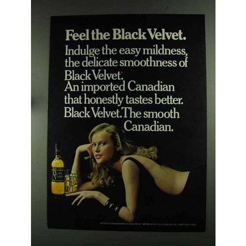 1972 Black Velvet Canadian Whisky Ad - Feel