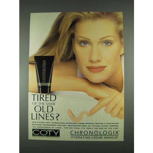 1996 Coty Chronologix Hydrating Creme Makeup Ad