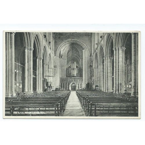 yorkshire postcard unused ripon cathedral