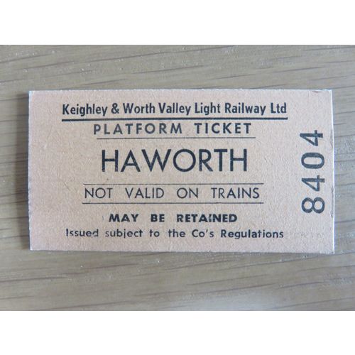 Keighley & Worth Valley Railway Haworth Platform Ticket
