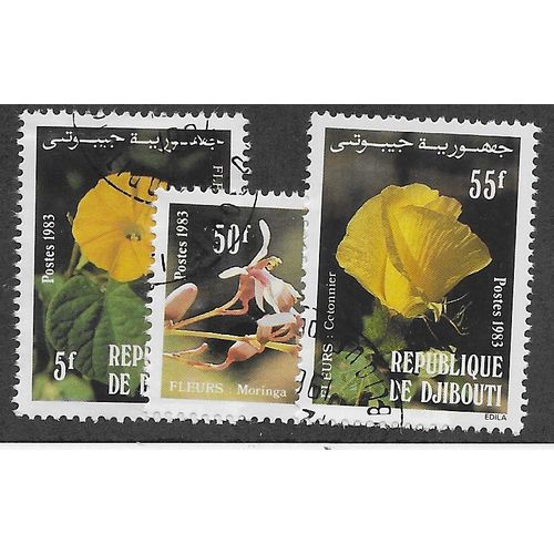 DJI 1983 (SET)'FLOWERS' (3v) FINE USED (EBID 55-035)
