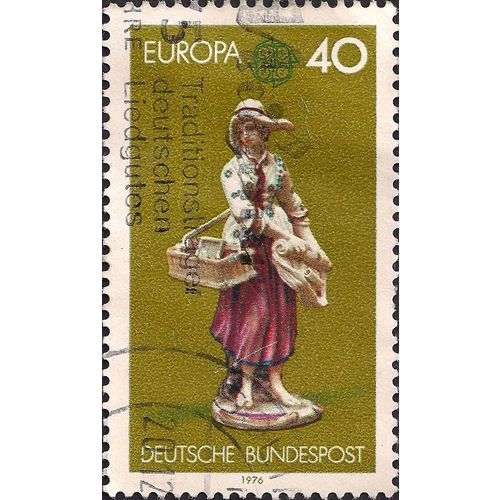 GERMANY, Europa: Porcelain Hawker, brown 1976, 40 Pf