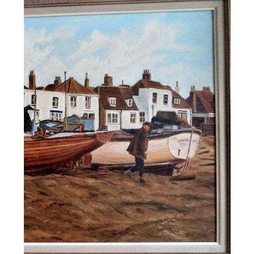 Original 1944 William McDowall Oil Painting Town of DEAL uk Framed British Art