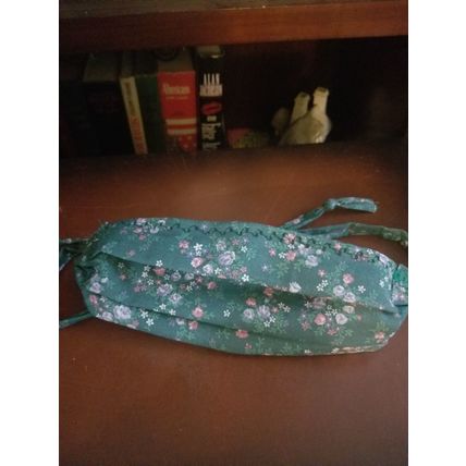 Adult Face Masks - Floral on Green - Filter Pocket - Roomy - Breathable
