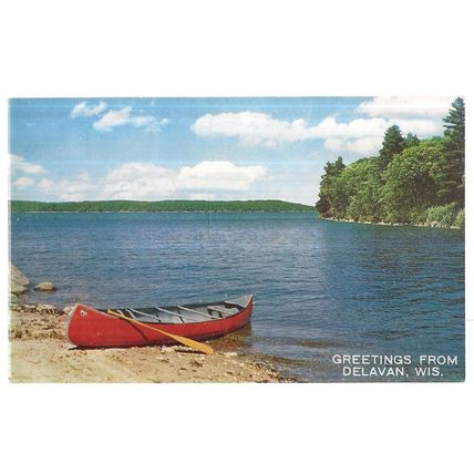 DELAVAN, WISCONSIN, USA. unused vintage postcard