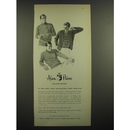1968 Alan Paine Shirts and Sweaters Ad - In brilliant new colourings