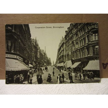 CORPORATION STREET, BIRMINGHAM unused antique postcard =