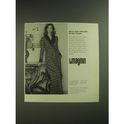 1974 I.Magnin Royal Robes Ad - We're very Clannish at our house