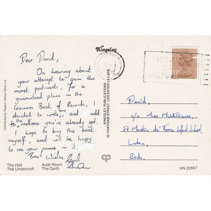 6x4 Continental size printed postcard Repton School Multiview (3) Derbyshire