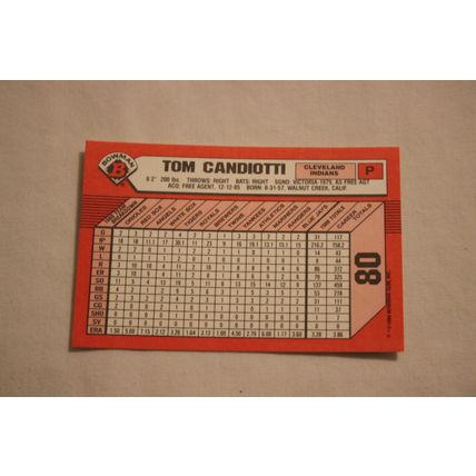Tom Candiotti 1989 Bowman TIFFANY NO. 80