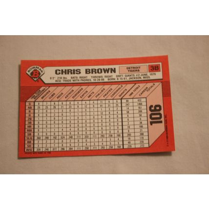 Chris Brown 1989 Bowman TIFFANY NO. 106