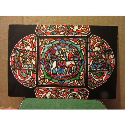 STAINED GLASS, CANTERBURY CATHEDRAL, unused postcard by John Hinde =