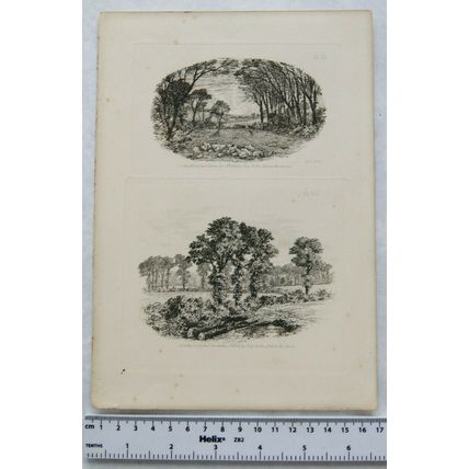 1861 two engravings: rural scenes