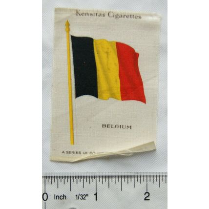 1939 Kensitas Cigarette Silk, National Flags No. 7, Belgium
