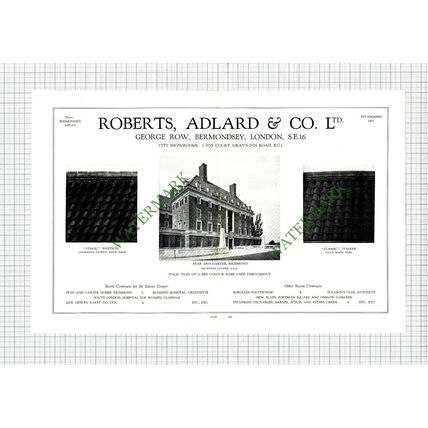 Robert Adlard & Co Ltd Bermondsey London Star & Garter Advert - c.1931 Print
