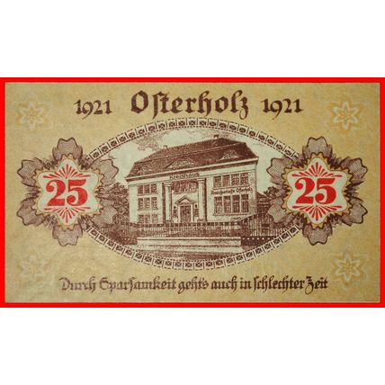 HANOVER: GERMANY OSTERHOLZ-SCHARMBECK★ 25 PFENNIGS 1921 UNC★LOW START★NO RESERVE