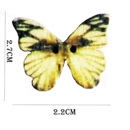 41 Wooden Butterfly Button Scrapbooking Decorative Mixed Natural Wood Sew A17