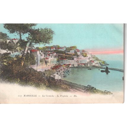 Antique France Postcard 1908 - Marseille - La Corniche - Le Prophete - EL